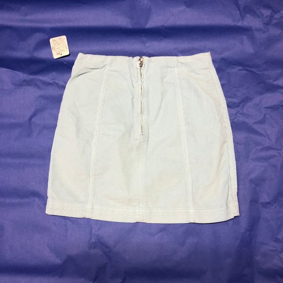 NEW! Free People Modern Femme Corduroy mini skirt WHITE - Picture 4 of 4